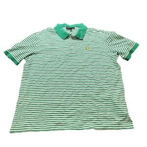 Masters Collection MENS XXL Augusta National Masters Polo Green White‎ Striped